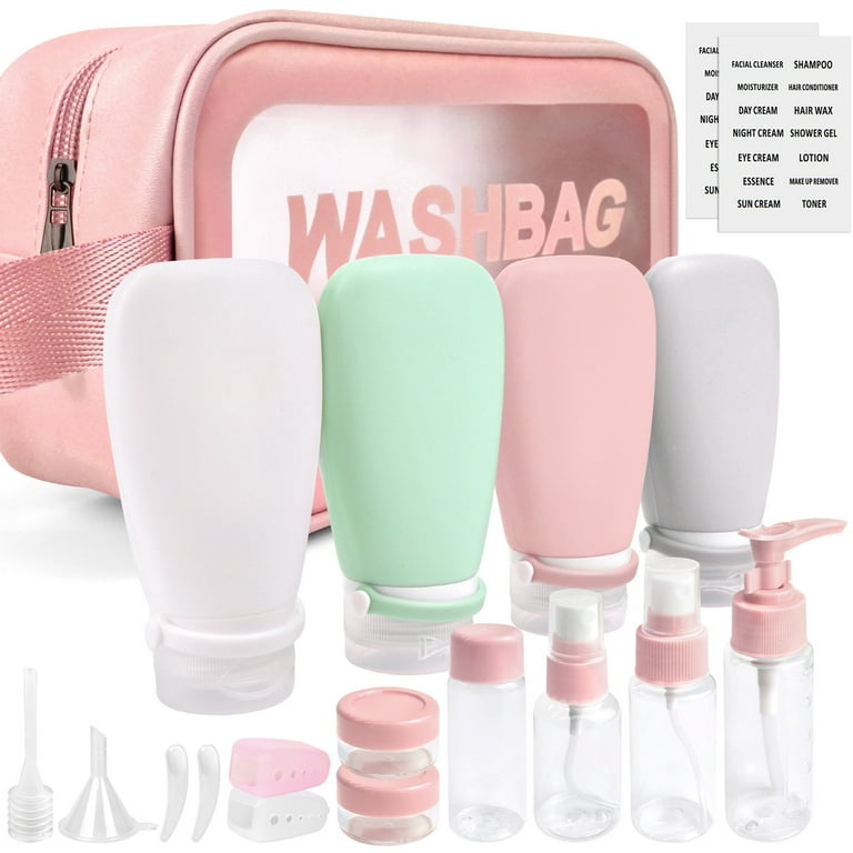 Pink Refillable Toiletry Set Pink Refillable Toiletry Set