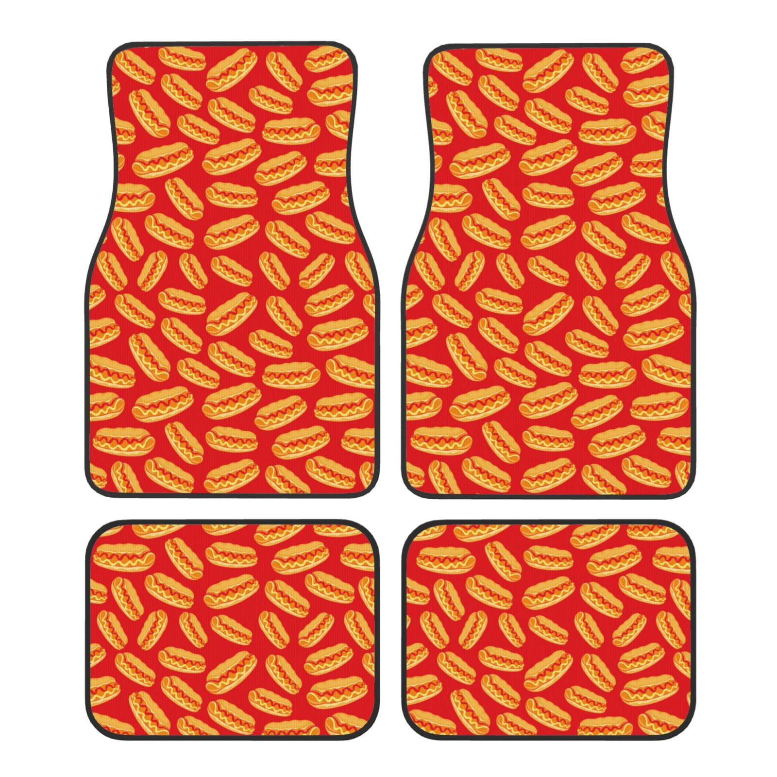 Noikeo A Big Hot Dog for 4Piece Floor Mats, Custom Fit Car Mats All