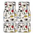 Noikeo Aabstract Eyes for 4Piece Floor Mats, Custom Fit Car Mats All