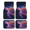 Noikeo Abstract Line Turtle for 4Piece Floor Mats, Custom Fit Car Mats
