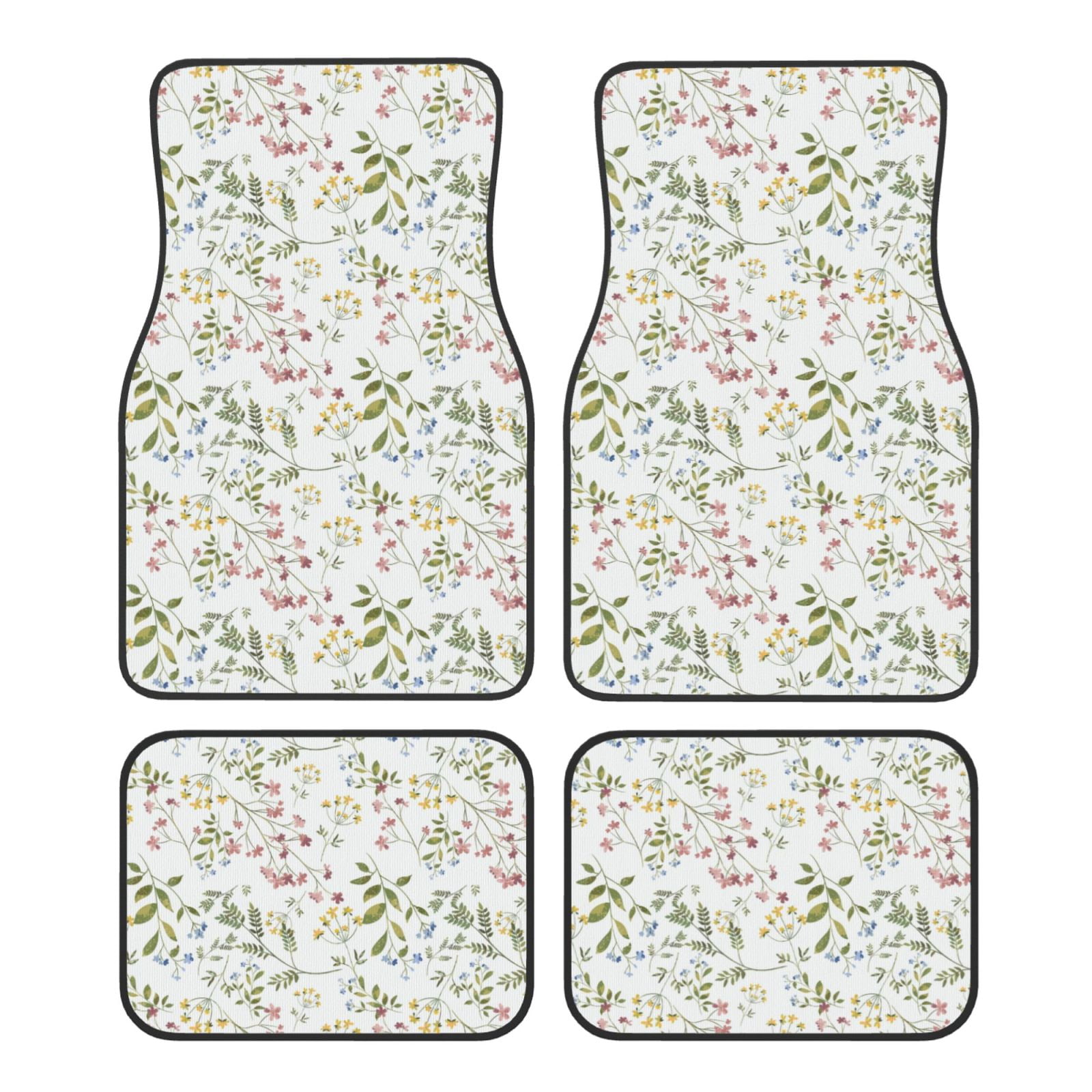 Noikeo Aerial Flora for 4Piece Floor Mats, Custom Fit Car Mats All