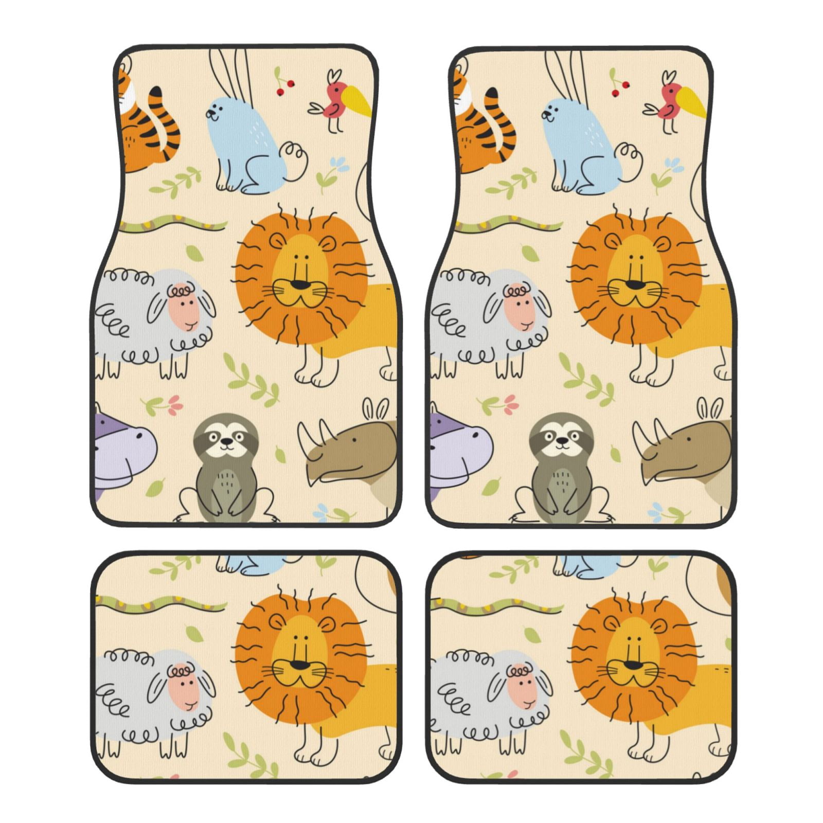 Noikeo Animals for 4Piece Floor Mats, Custom Fit Car Mats AllWeather