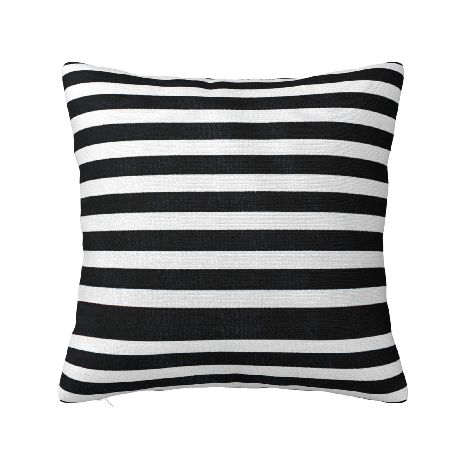 Noikeo Black And White Stripes Pattern Decorative Throw Pillow Covers