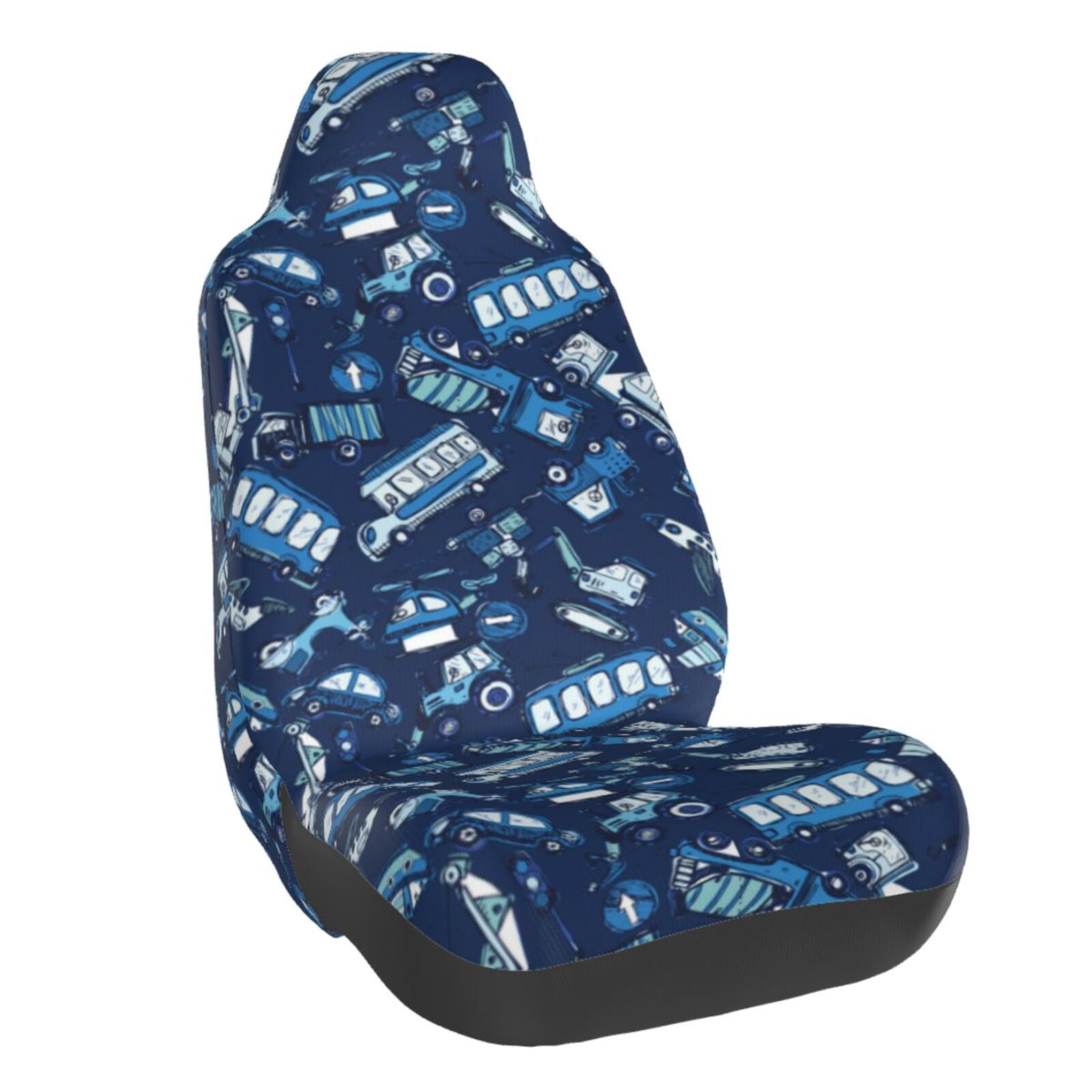 Noikeo Blue Bus for Automotive Seat Covers for Cars Trucks and SUVs, Universal Fit AntiSlip