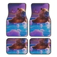 Noikeo Capybara Bathtub Fun for 4Piece Floor Mats, Custom Fit Car Mats