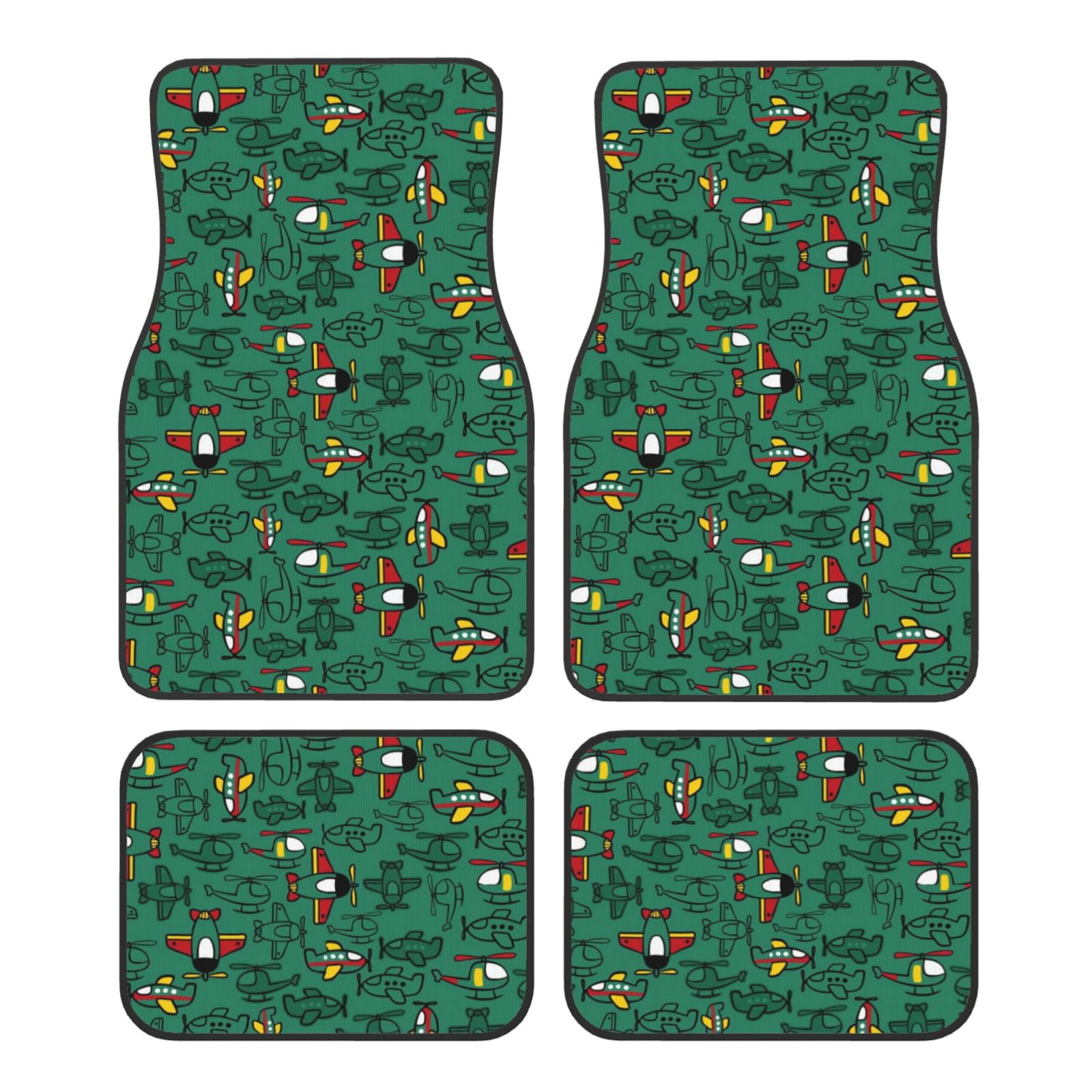 Noikeo Cartoon Air Transportation for 4Piece Floor Mats, Custom Fit