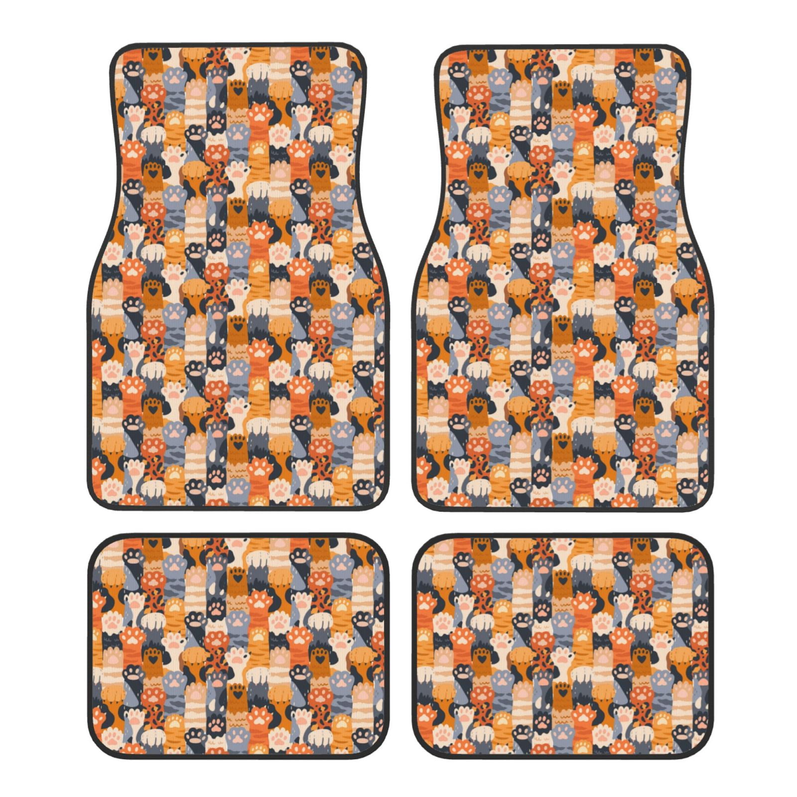 Noikeo Cat Paws for 4Piece Floor Mats, Custom Fit Car Mats AllWeather