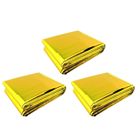 Masteelf  3 Pcs Foil Silver First Aid Blanket Outdoor Emergency