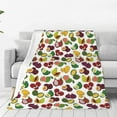 Noikeo Colorful Fruits Pattern Fleece Throw Blanket,Fleece Throw