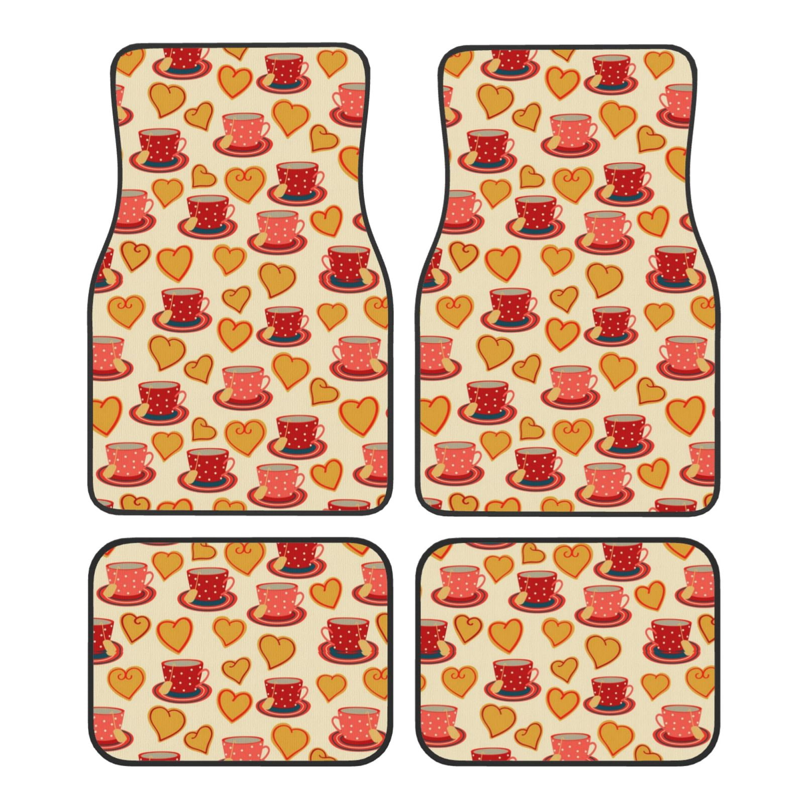 Noikeo Cups of Tea for 4Piece Floor Mats, Custom Fit Car Mats All