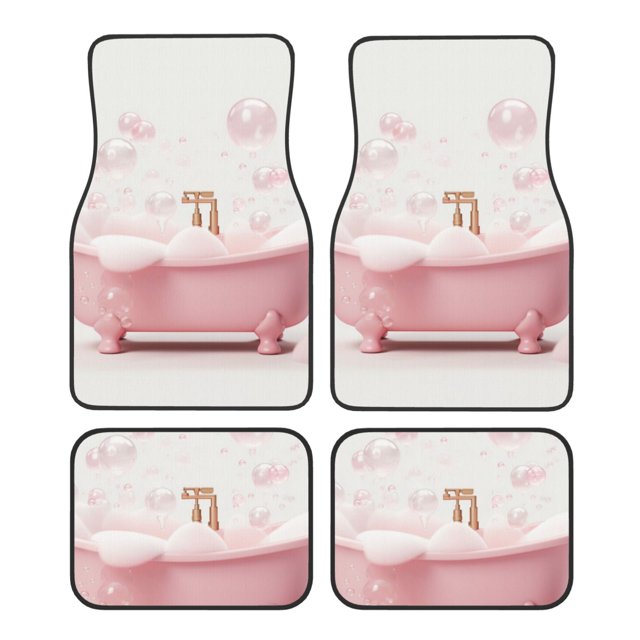 Noikeo Cute Bathtub for 4Piece Floor Mats, Custom Fit Car Mats All