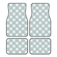 Noikeo Daisy Plaid Blue for 4Piece Floor Mats, Custom Fit Car Mats All