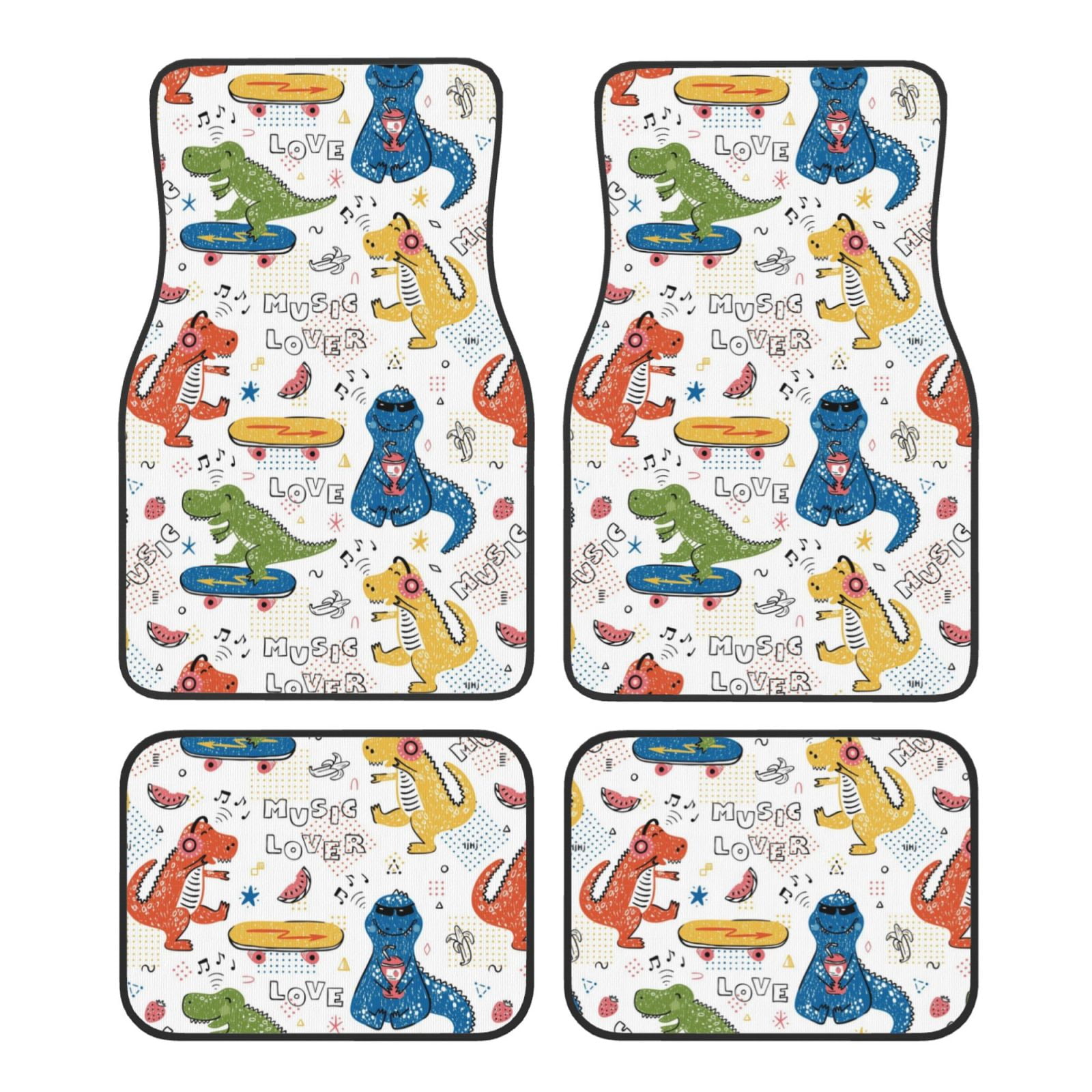 Noikeo Dinosaur for 4Piece Floor Mats, Custom Fit Car Mats AllWeather