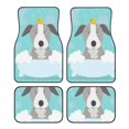 Noikeo Dog In Bathtub for 4Piece Floor Mats, Custom Fit Car Mats All