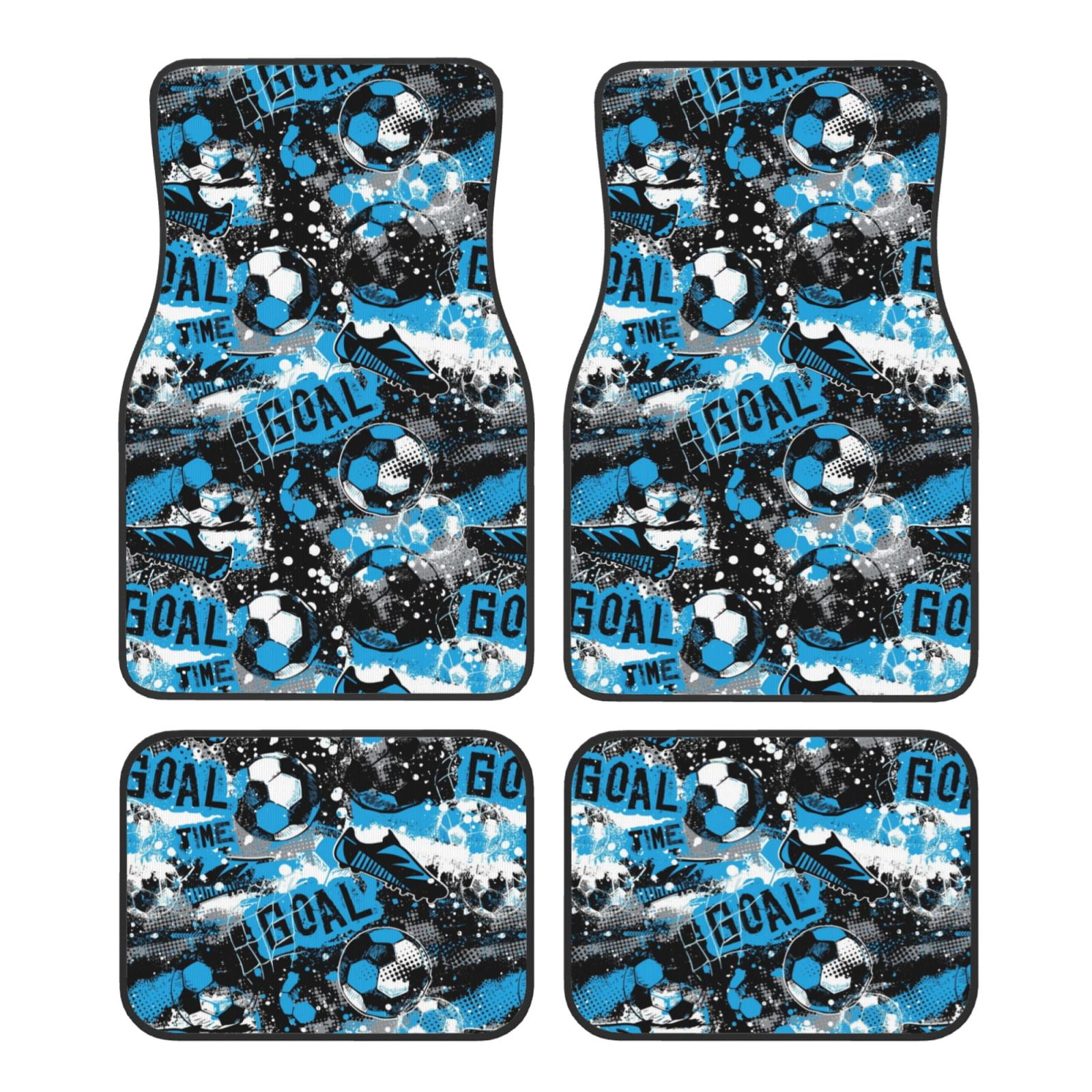 Noikeo Football Time for 4Piece Floor Mats, Custom Fit Car Mats All
