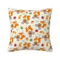 Noikeo Forest Squirrel Pattern Decorative Throw Pillow Covers,Square