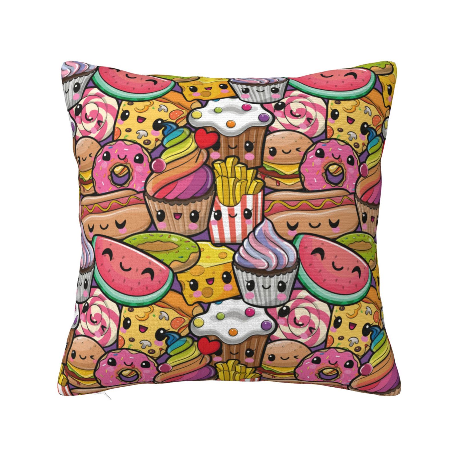 Noikeo FruitFlavored IceCream Pattern Decorative Throw Pillow Covers