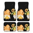 Noikeo Hello Spring Sunflower Gnomes for 4Piece Floor Mats, Custom Fit Car Mats AllWeather Car