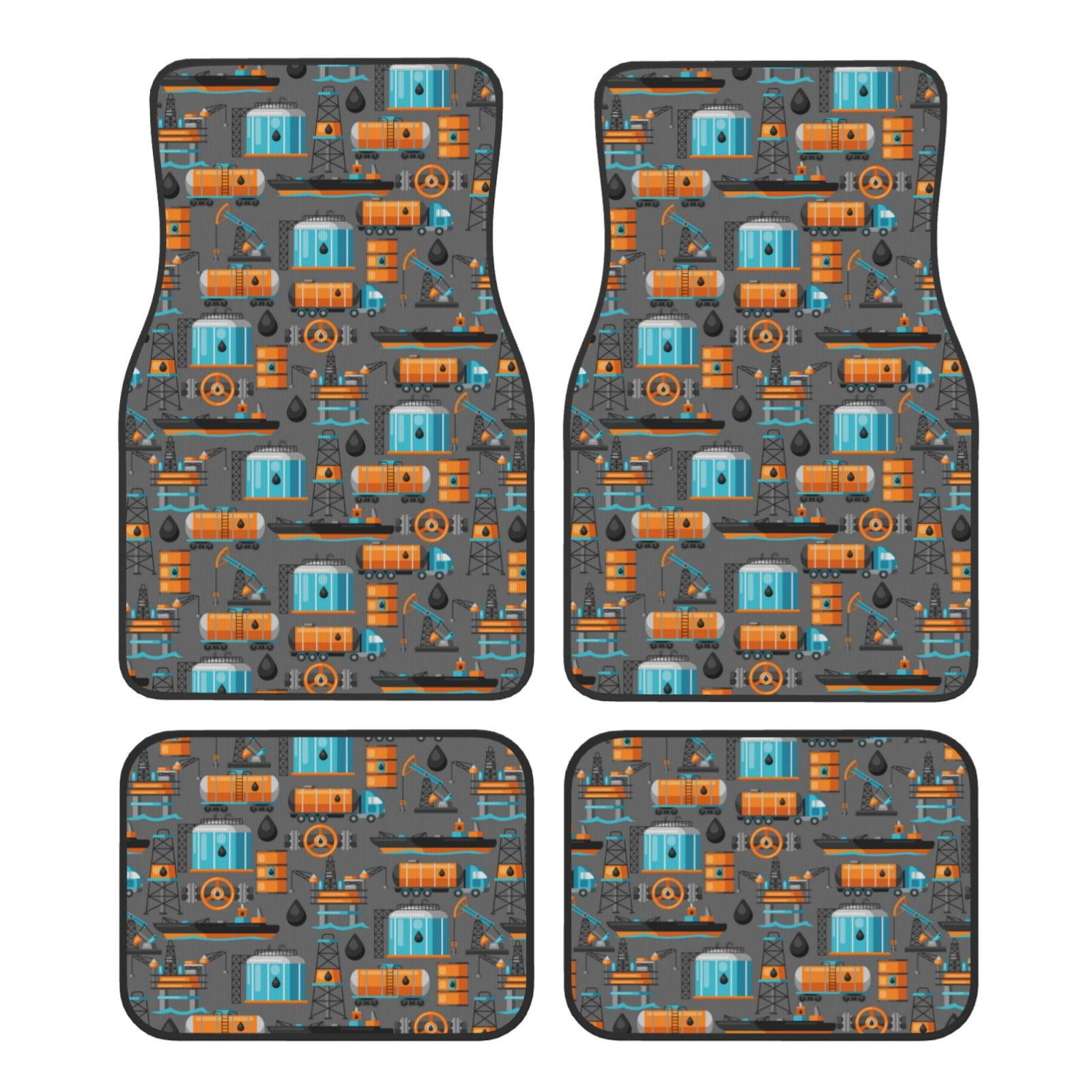 Noikeo Industrial Transportation for 4Piece Floor Mats, Custom Fit Car