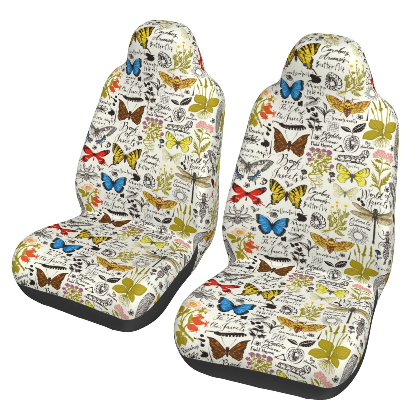 Noikeo Insects And Medicinal Herbs for Automotive Seat Covers (Set of 2