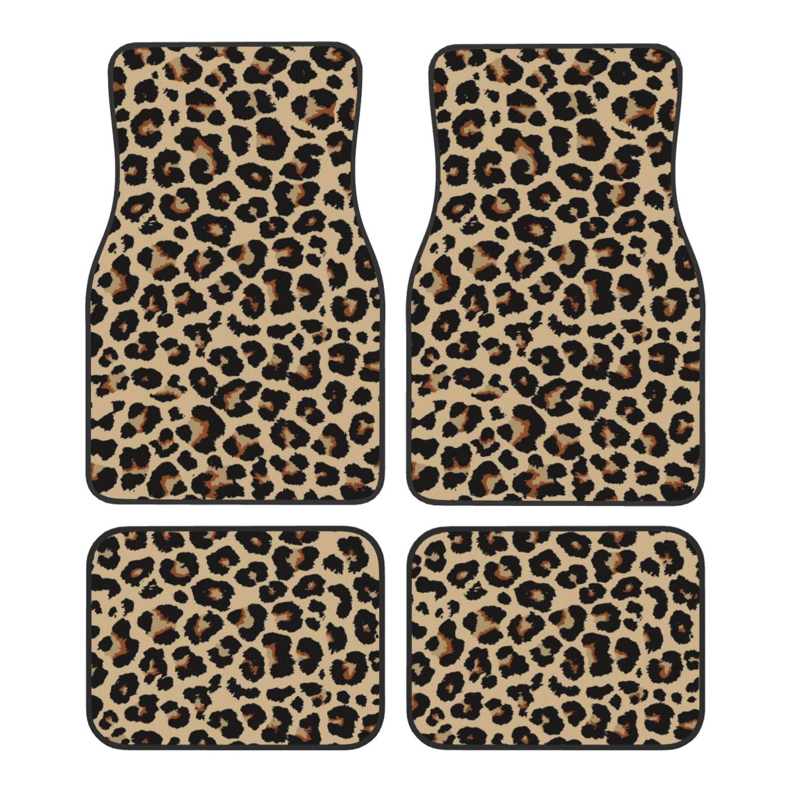 Noikeo Leopard Print1 for 4Piece Floor Mats, Custom Fit Car Mats All