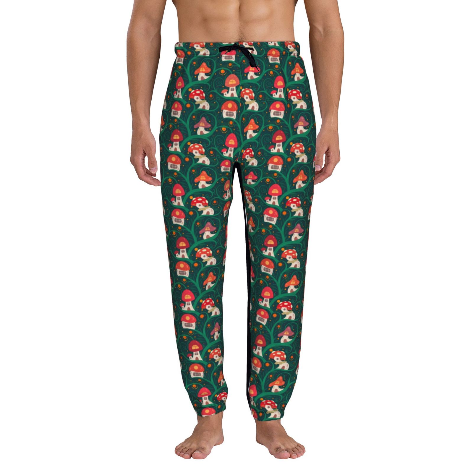 Noikeo Mushroom House for Men's Sweatpants,Active Athletic Workout