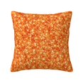 Noikeo Orange Glitter Pattern Decorative Throw Pillow Covers,Square
