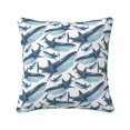 Noikeo Party Shark Cute Pattern Decorative Throw Pillow Covers,Square