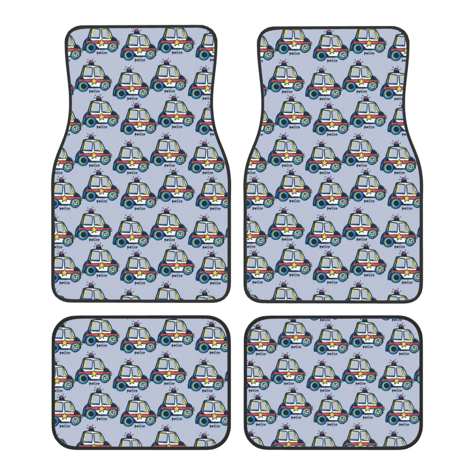 Noikeo Police Car for 4Piece Floor Mats, Custom Fit Car Mats All