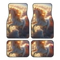 Noikeo Rainbow Cloud White Horse for 4Piece Floor Mats, Custom Fit Car