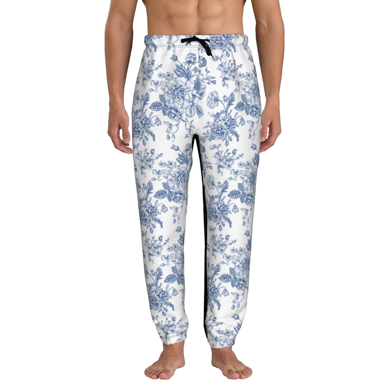 Noikeo Rose Flowers for Men's Sweatpants,Active Athletic Workout Jogger
