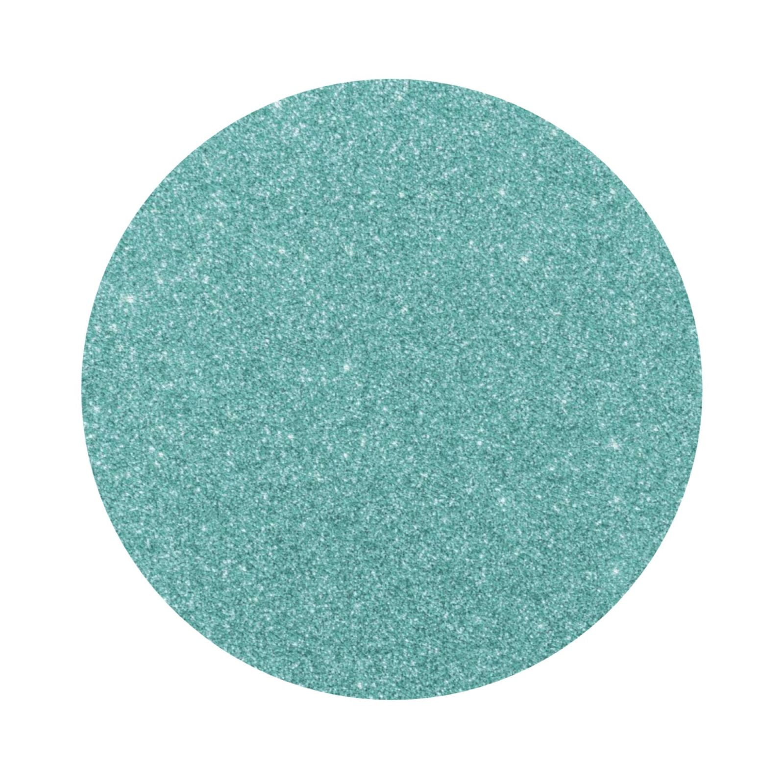 Noikeo Teal Green Glitter Print 6 Pcs Drink Coasters, Leather Absorbent