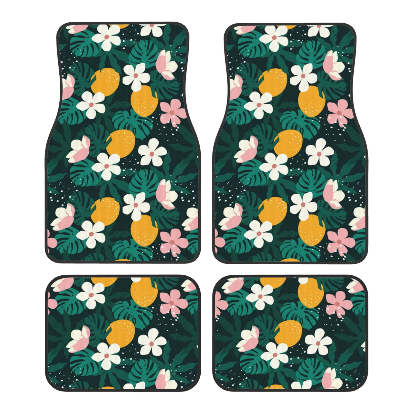 Noikeo Tropical Fruit for 4Piece Floor Mats, Custom Fit Car Mats All