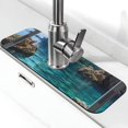 Noikeo Tropical Paradise Window View For Faucet Mat for Kitchen Sink