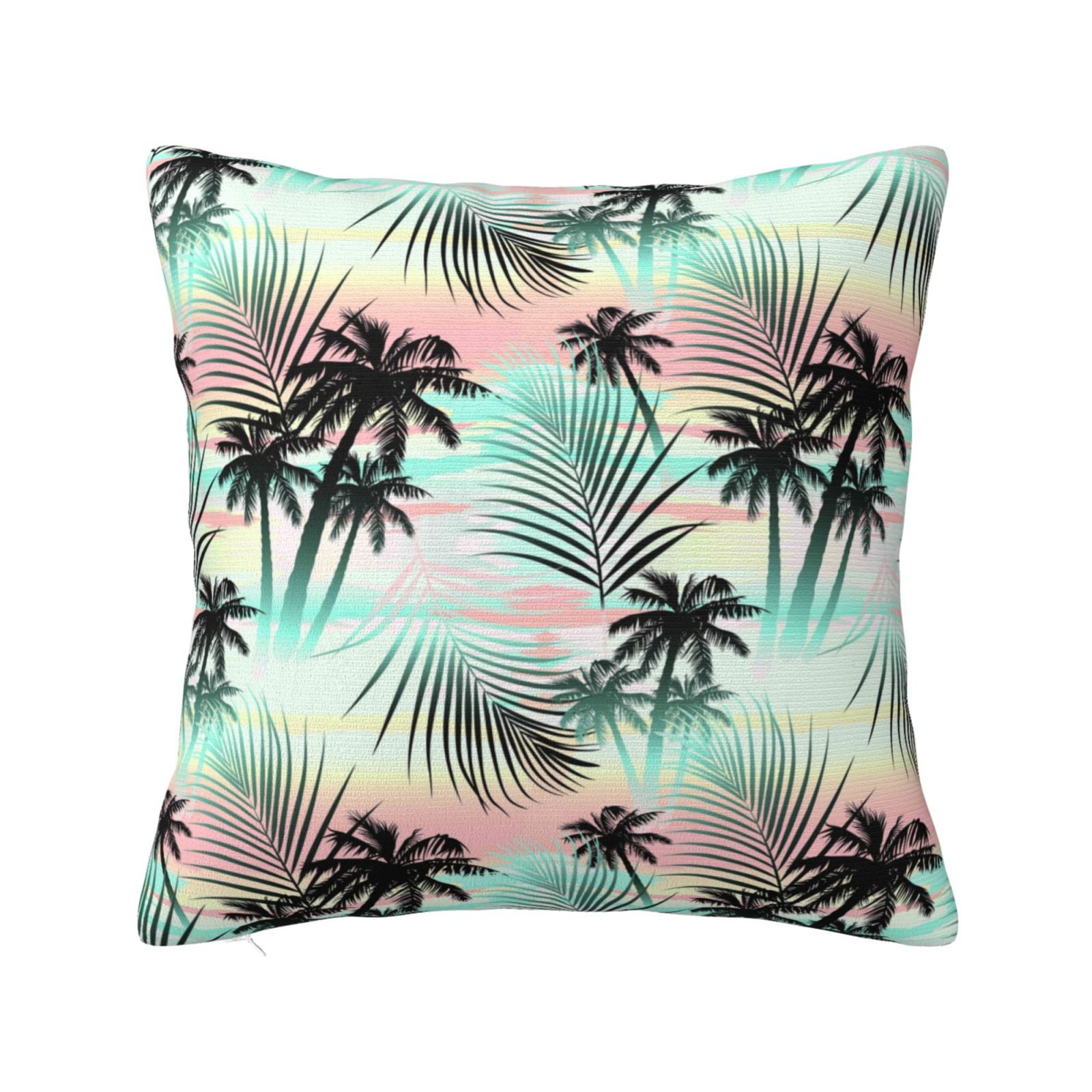 Noikeo Tropical Summer Palm Pattern Decorative Throw Pillow Covers