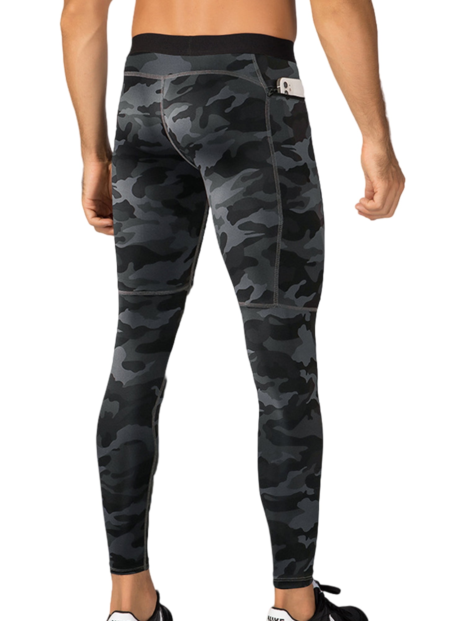 Noilla Men's Tights Elastic Waist Leggings High Waisted Compression