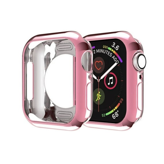 Noir Case for Apple Watch Series 5 Series 5 40mm with Buit in TPU Clear Screen Protector - All Around Protective Case Clear Ultra-Thin Cover for Apple iwatch 40 Series SE 6 5 4 - Pink