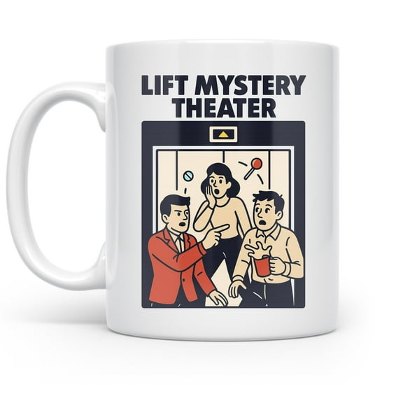 Noir Comic 11 oz Coffee Mug - Dark Humor White Ceramic Gift