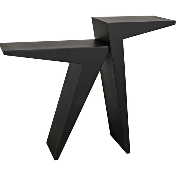 Noir Matte Black Console Table-Steam Collection