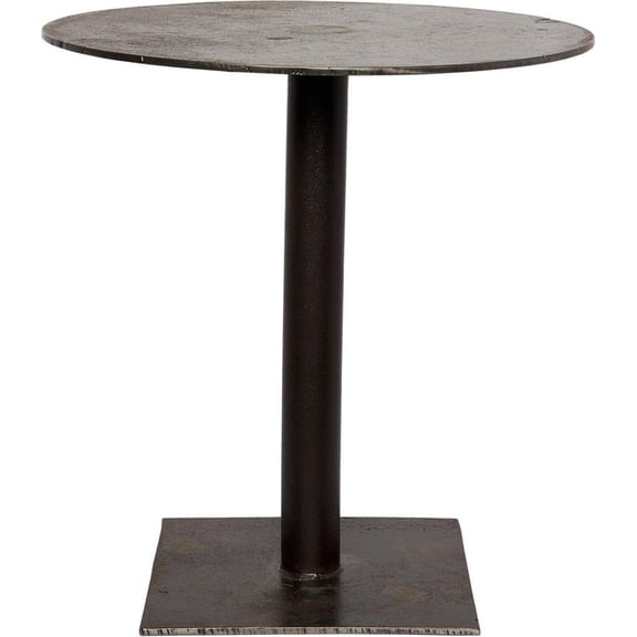 Noir Mies Side Table Black Metal  Traditional Elegance
