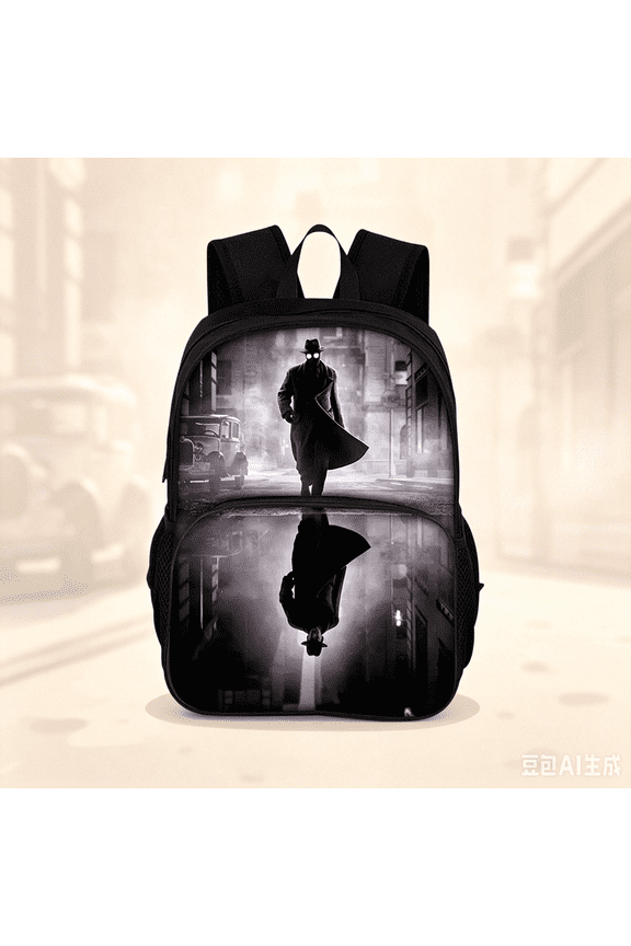 Noir School Backpack, Large Capacity Student Back to School Backpack, Casual Daypack with Multiple Compartments for Teens and Adults, Hero School Bag for Travel and Outdoor Use