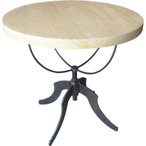Noir Vintage Gray Adjustable Wine Table  Elegant Elm Furniture