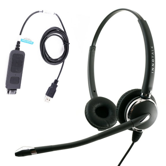 Noise Cancel Plug N Play USB Headset for Any Softphones like MS Lync, Skype, Cisco Jabber, Avaya One-X Agent