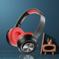 Noise Canceling Gaming Headset, Hwkond Bluetooth Headphones Over Ear Foldable Wireless And Wired Stereo Headset For Cell Phone PC Soft Earmuff SLight Weight For Prolonged Wearing,Red