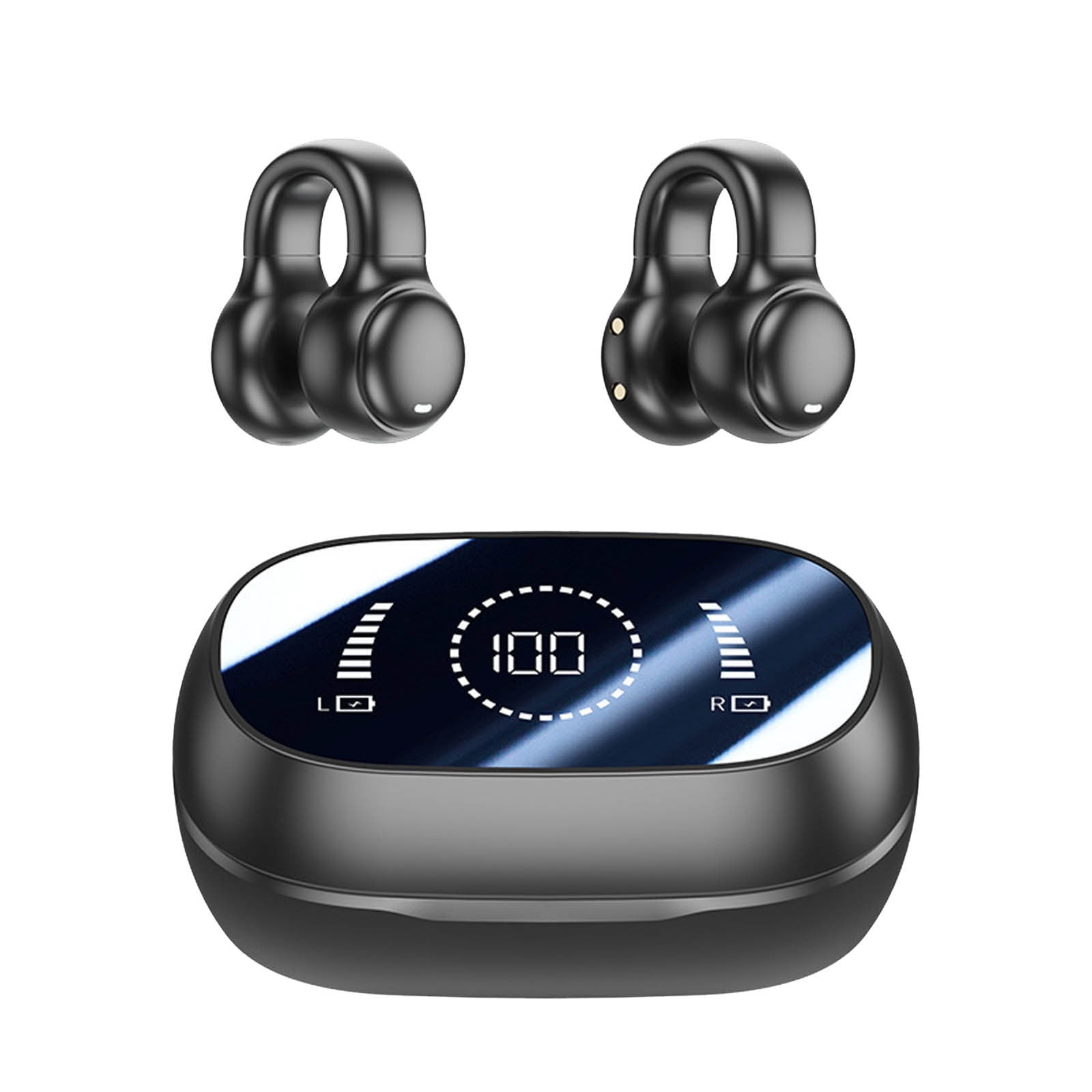 Noise Canceling Sleep Headband Wireless Bluetooth Earphones Upgrate Ear Clip Style No Sensation Wearing High Sound Quality Bluetooth 5.3 Long Endurance High End Intelligent Digital Display Walmart