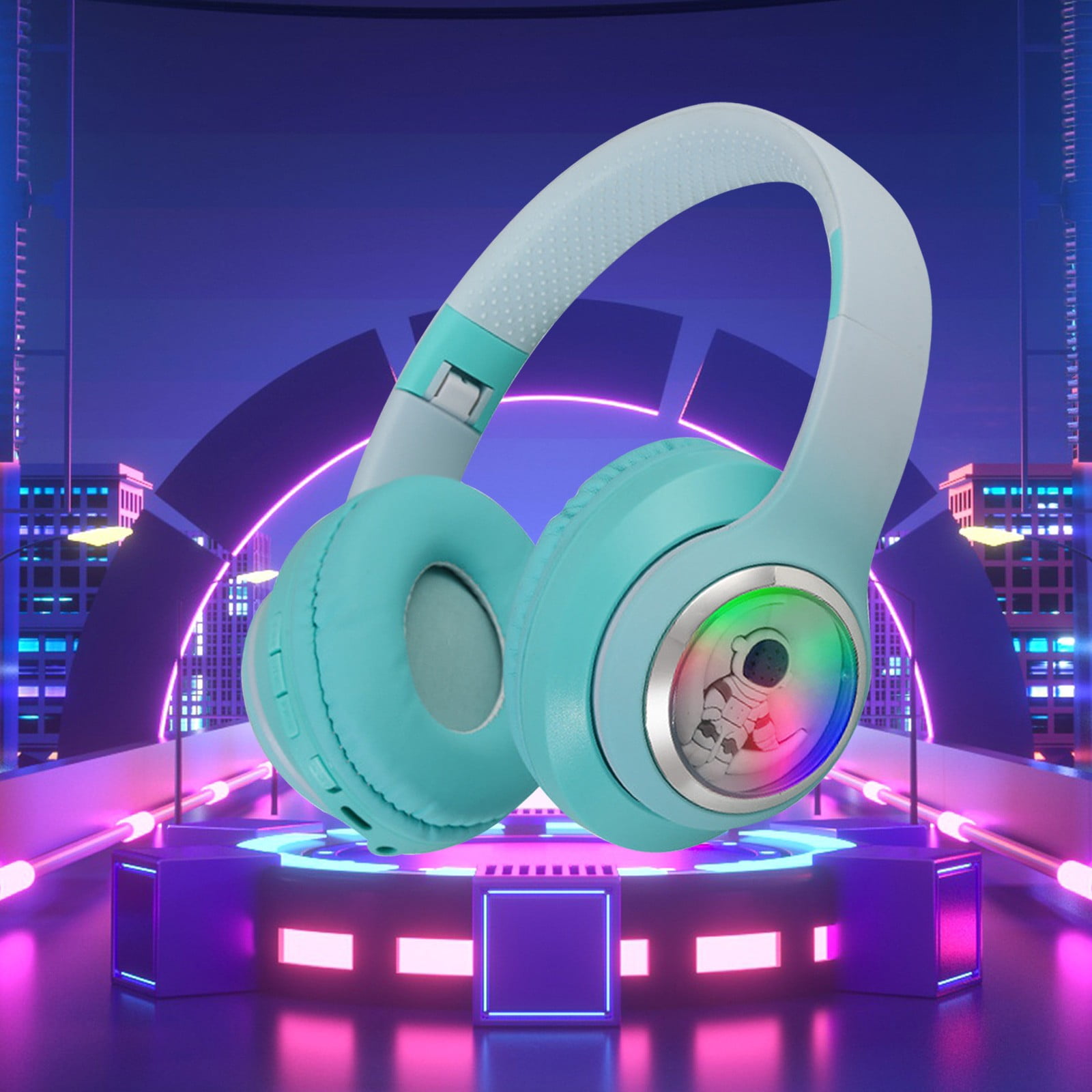 Noise Canceling Wireless Headphones Bluetooth Over The Ear Headset with Microphone and Alexa Built-in - Green