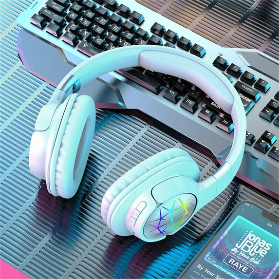 Noise Canceling Wireless Headphones Bluetooth Over The Ear Headset with Microphone and Alexa Built-in,White