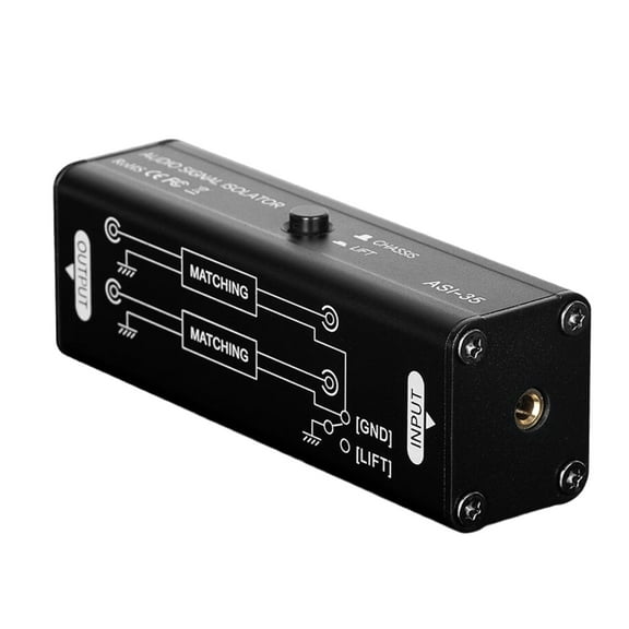 Noise Cancelling 3.5mm Audios Ground Loopings Noise Isolator Wide Compatibility Durability Metal Construction Studio Equipment
