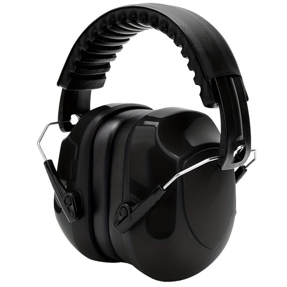 Noise Cancelling Ear Muffs 34dB SNR Hearing Protection, Adjustable Over-the-Head Noise Reduction Earmuffs with Soft Ear Cups for Construction, Industrial & Shooting Use