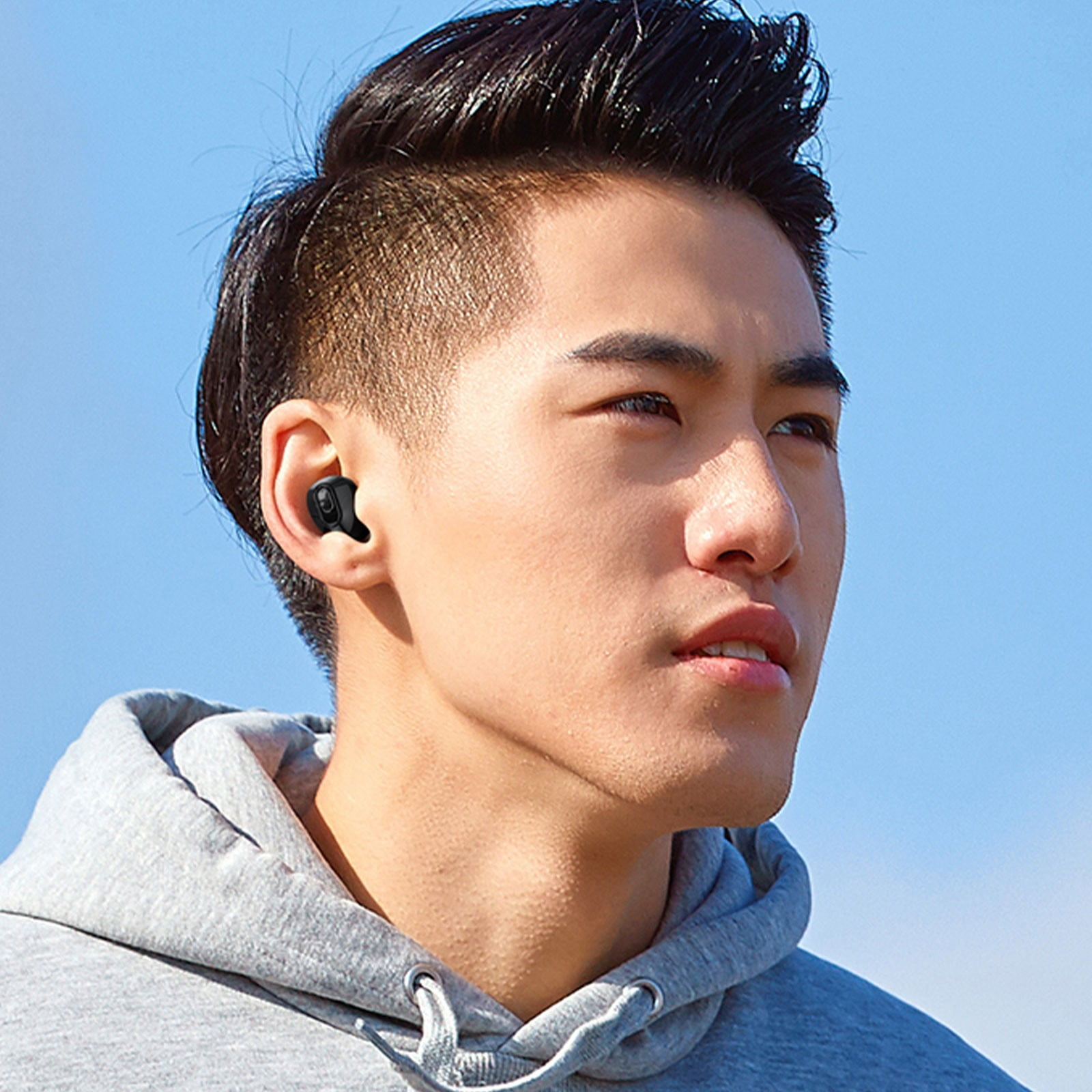 Ear Phone Less Noise Cancelling Headphones Bluetooth Earphone Ultra-small Invisible ...